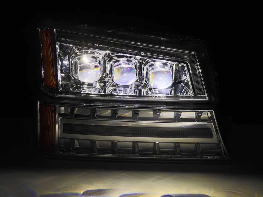 2003-2006 Silverado/Avalanche NOVA-Series LED Projector Headlights Alpha-Chrome