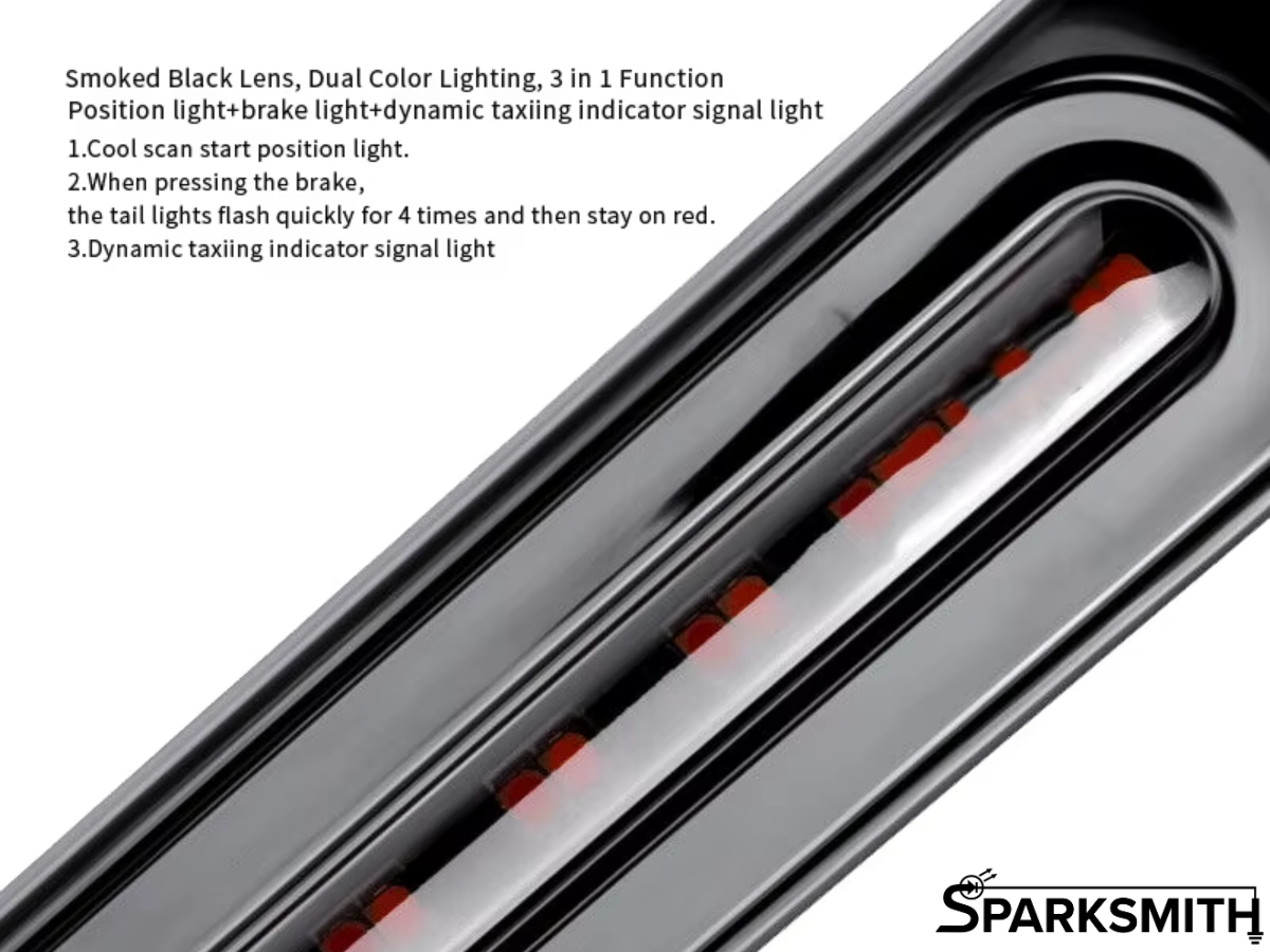 Universal BrakeBar 2.0 - Animated Startup Red LED Running Light and Sequential Switchback Turn Signal