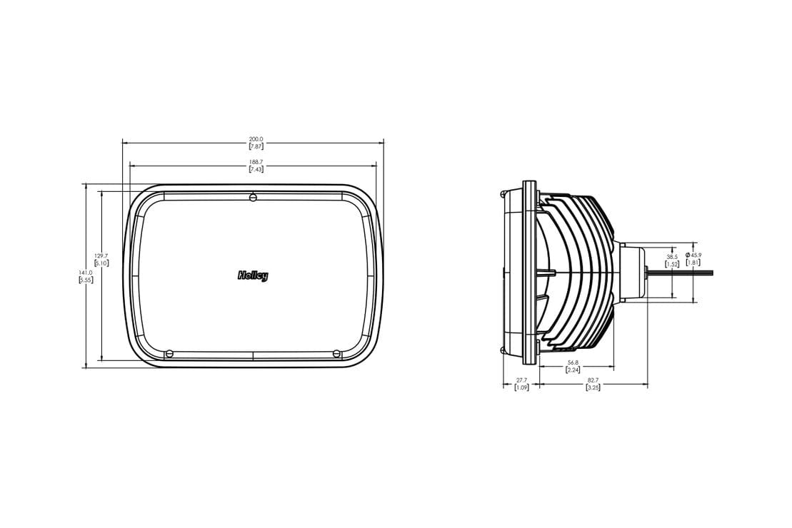 SEALED BEAM: HOLLEY RETROBRIGHT LED HEADLIGHTS (5X7")