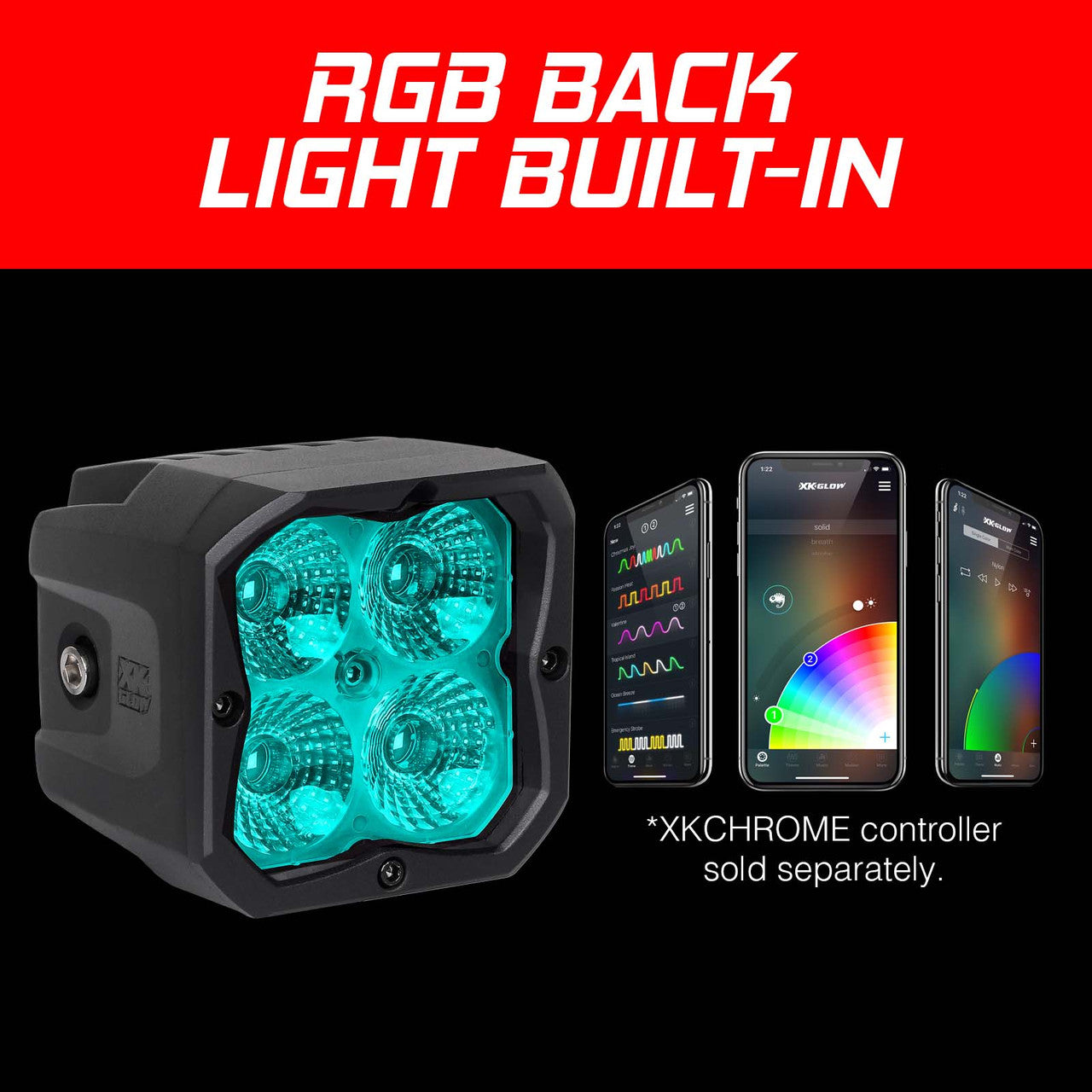 2PC C3 SAE CUBE LIGHT KIT| XKCHROME SMARTPHONE APP