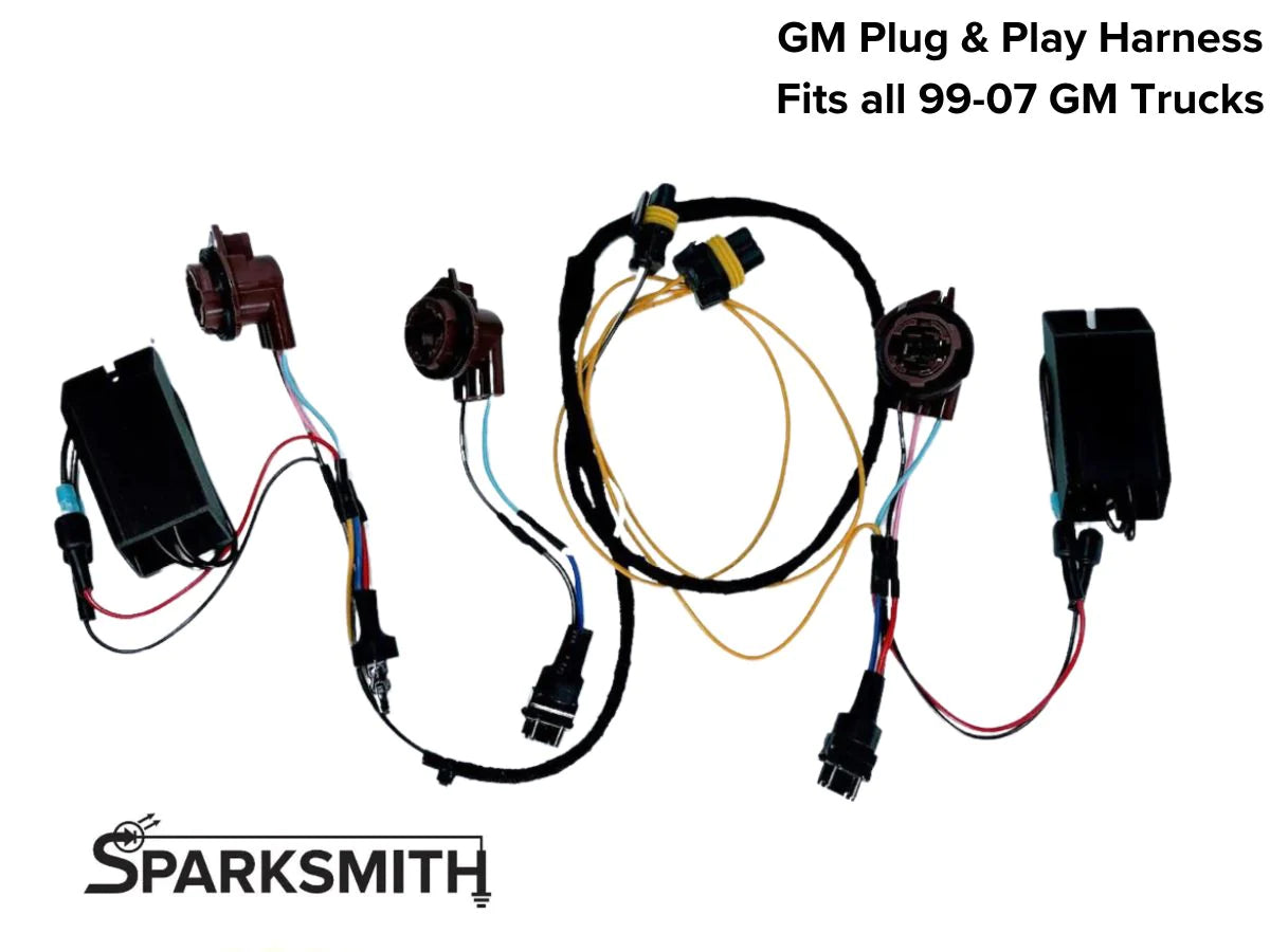 03-07 Silverado Front End Kit: Bi-LED Headlights, GrilleBars, Hood Strip, & Bumper Strips