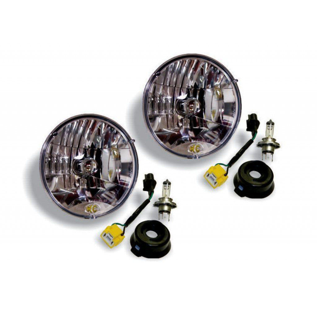 KC HILITES 07-18 JEEP JK H4 HEADLIGHT CONVERSION KIT - DOT APPRV./INCL. H13 TO H4 CONNECTORS (PAIR)