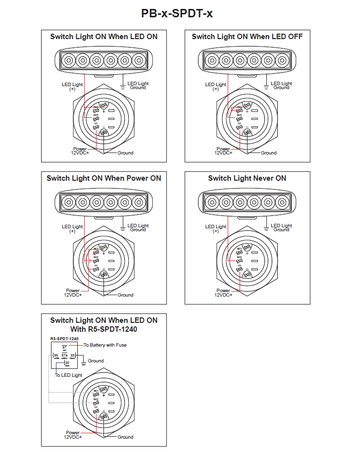 LED Indicator Push Button Switch