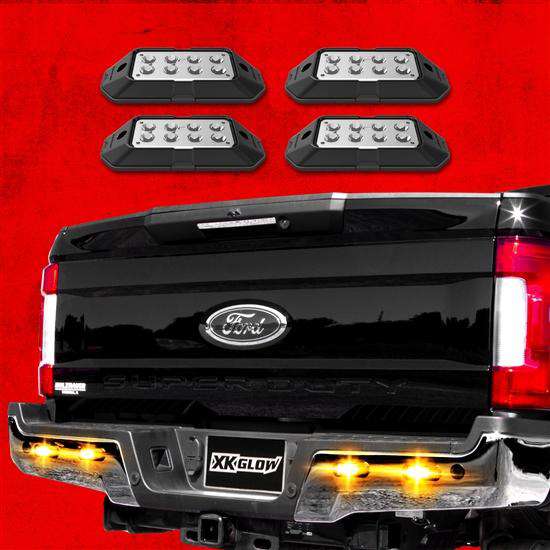 4pc Strobe Lights w/ Traffic Modes, Ultra Bright LEDs, Multiple Strobe Modes+Solid On