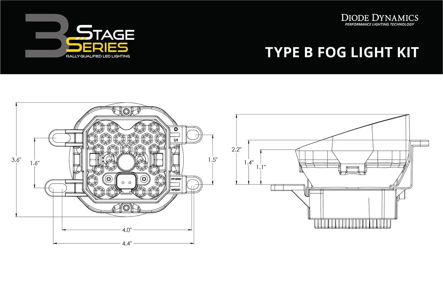 Diode Dynamics SS3 LED Fog Light Kit for 2012-2015 Toyota Tacoma