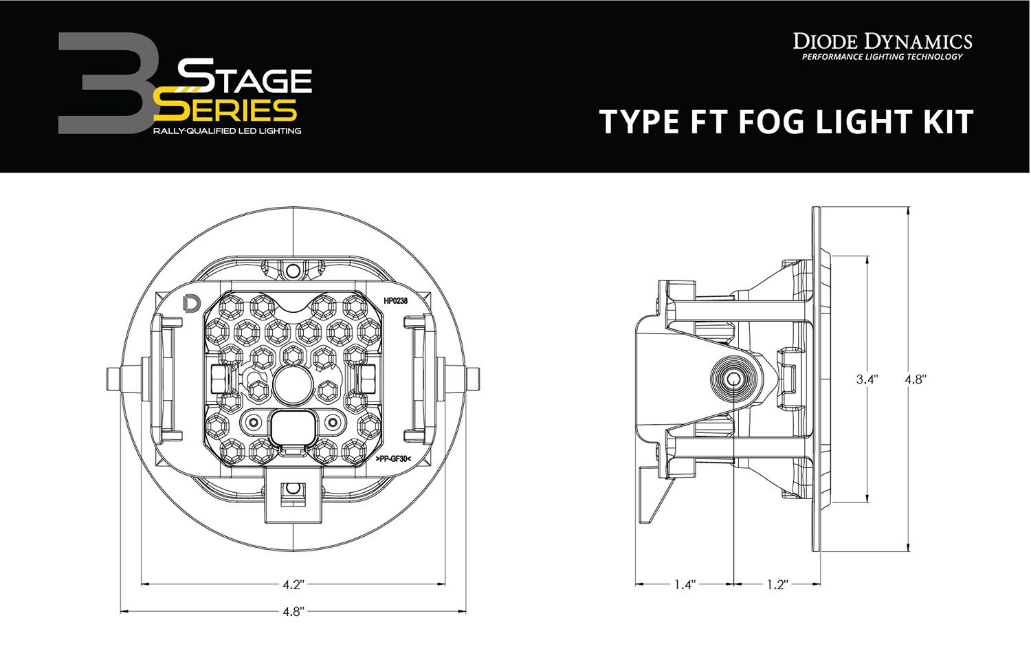 Diode Dynamics SS3 LED Fog Light Kit for 2011-2014 Ford F150