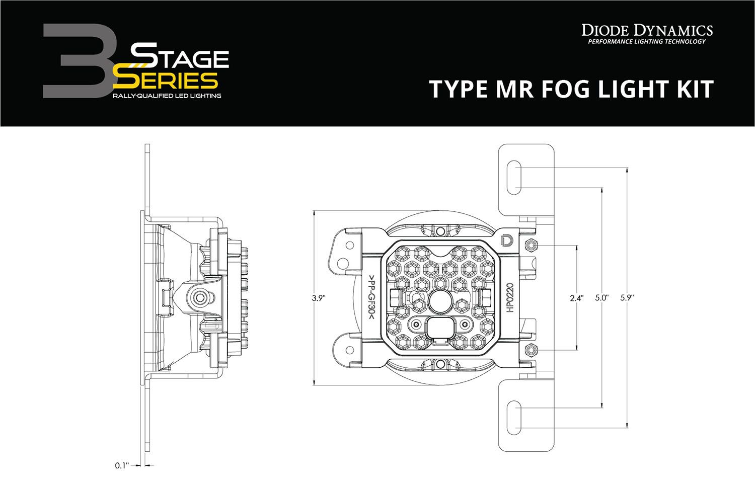 SS3 LED Fog Light Kit for 2018-2023 Jeep JL Wrangler